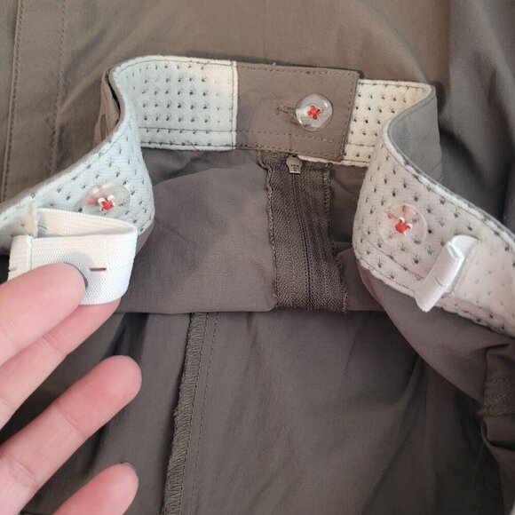 LL bean womens 8 brown skort zip pockets adjustable waist no stretch athleisure - Picture 8 of 11